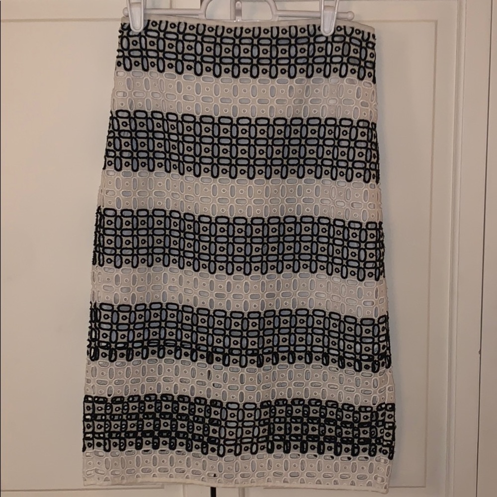 Banana Republic Eyelet Pencil Skirt